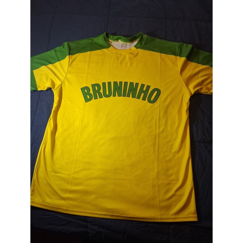 Bruno Mars Bruninho Fortnite Brazil‎ Jersey XL Yellow Green Concert Merch 2023